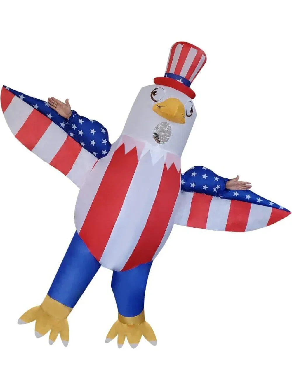 Patriotic Bald Eagle Inflatable Costume for Adults - Fun 4th of July Party